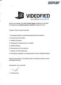 Secplan Videofied Produktschulung